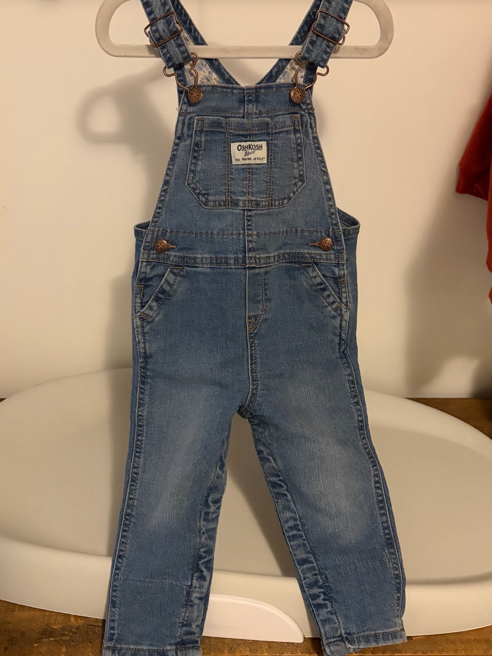 OshKosh B'gosh Light Wash Blue Denim Kids Overalls